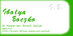 ibolya boczko business card